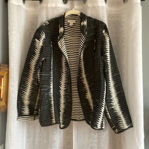 Chico’s Black and cream jacket, size 3